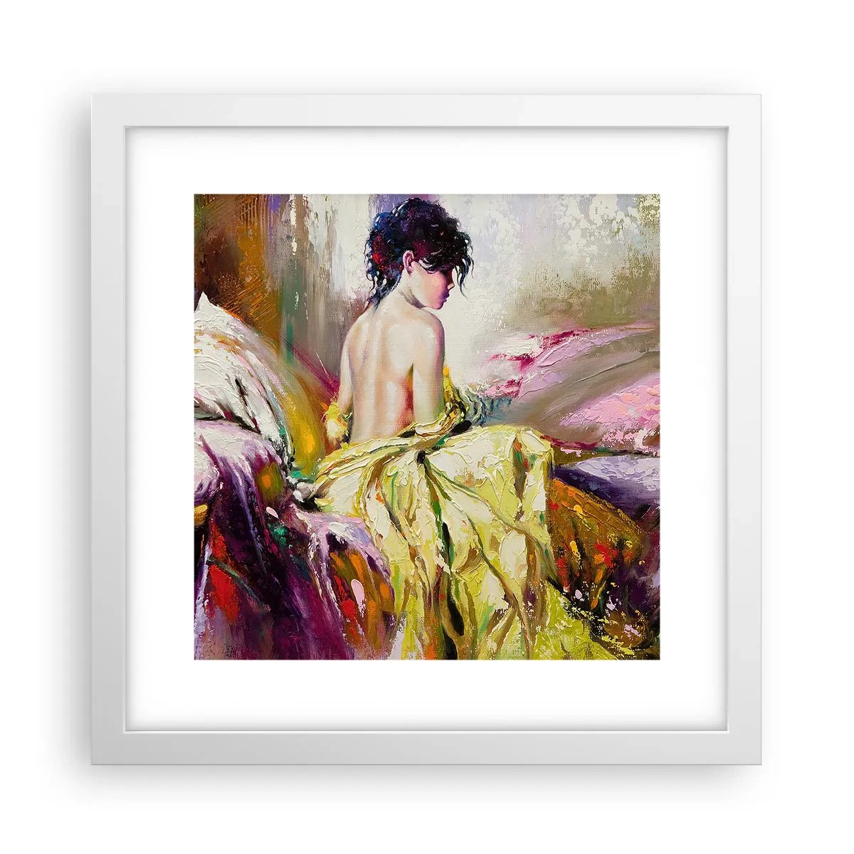 Affisch i vit ram - Mellan munnen och glaskanten - 30x30 cm