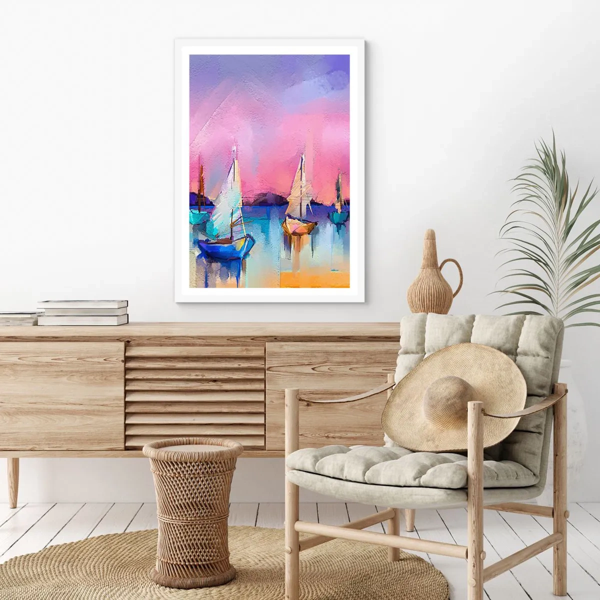 Affisch i vit ram - Riktning: öppet vatten - 50x70 cm