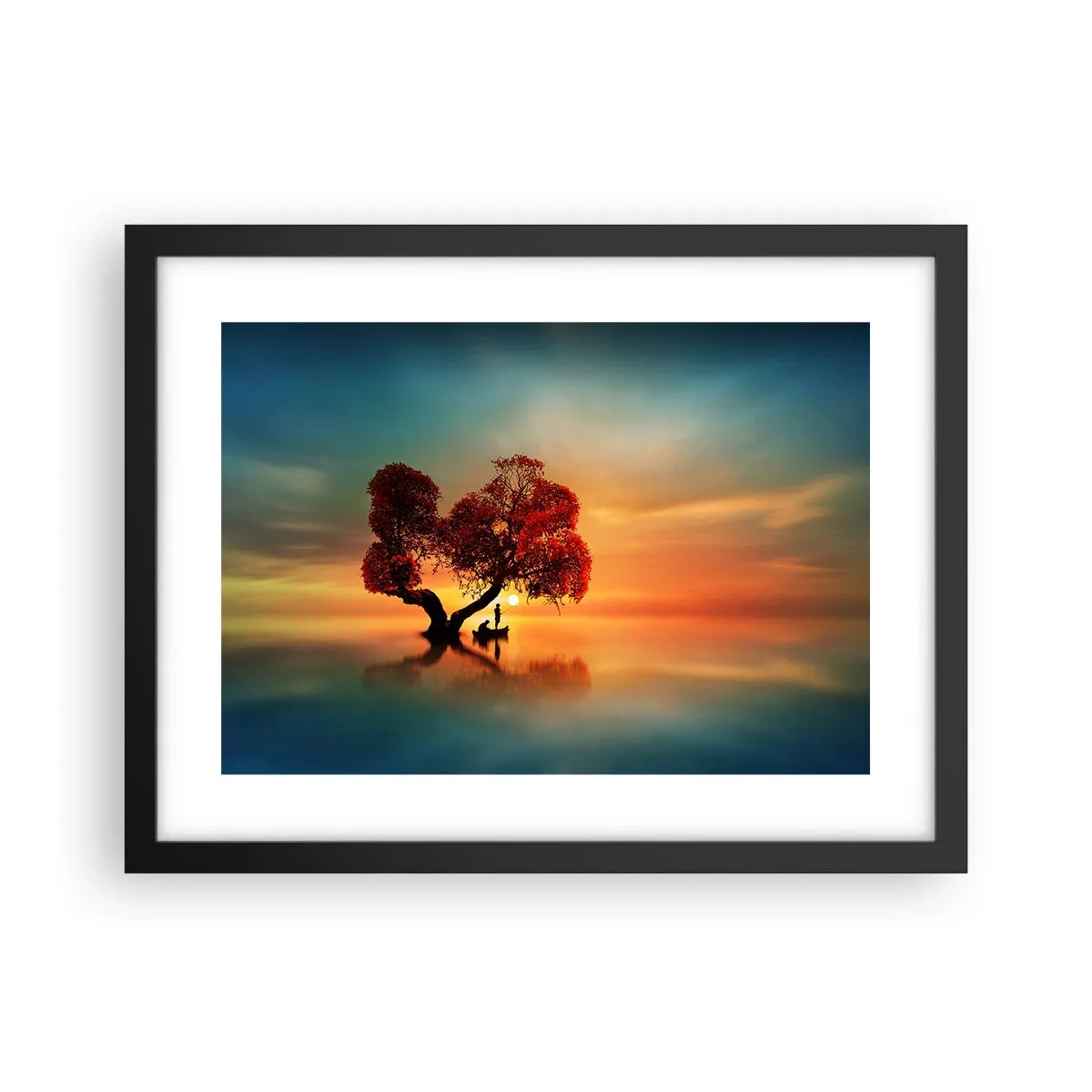 Affisch i svart ram - Avlägsen tystnad - 40x30 cm