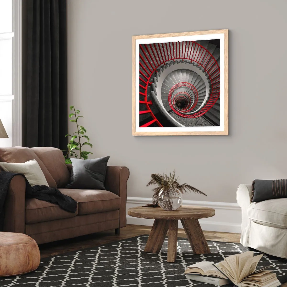 Affisch i ram av ljusek - Arkitektoniska spel - 40x40 cm