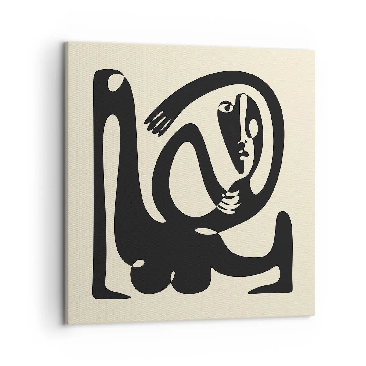 Canvastavla - Bild på duk - Nästan Picasso - 50x50 cm