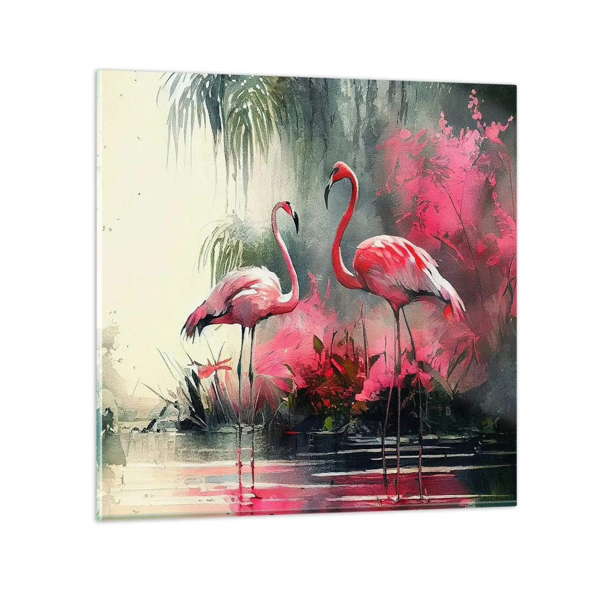 Glastavla - Bild på glas - En lektion i naturlig charm - 60x60 cm