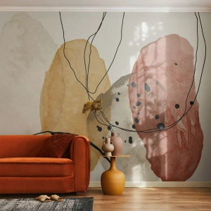 Fototapet Premium Sand - Lätta och transparenta som luften - Abstraktion, Bit, Modern konst - 100x70 cm