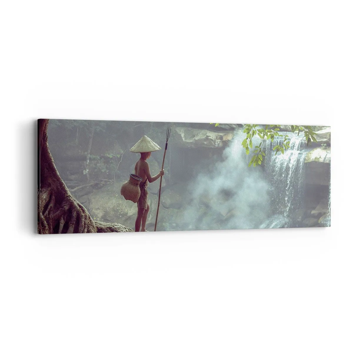 Canvastavla - Bild på duk - Vän med naturen - 90x30 cm