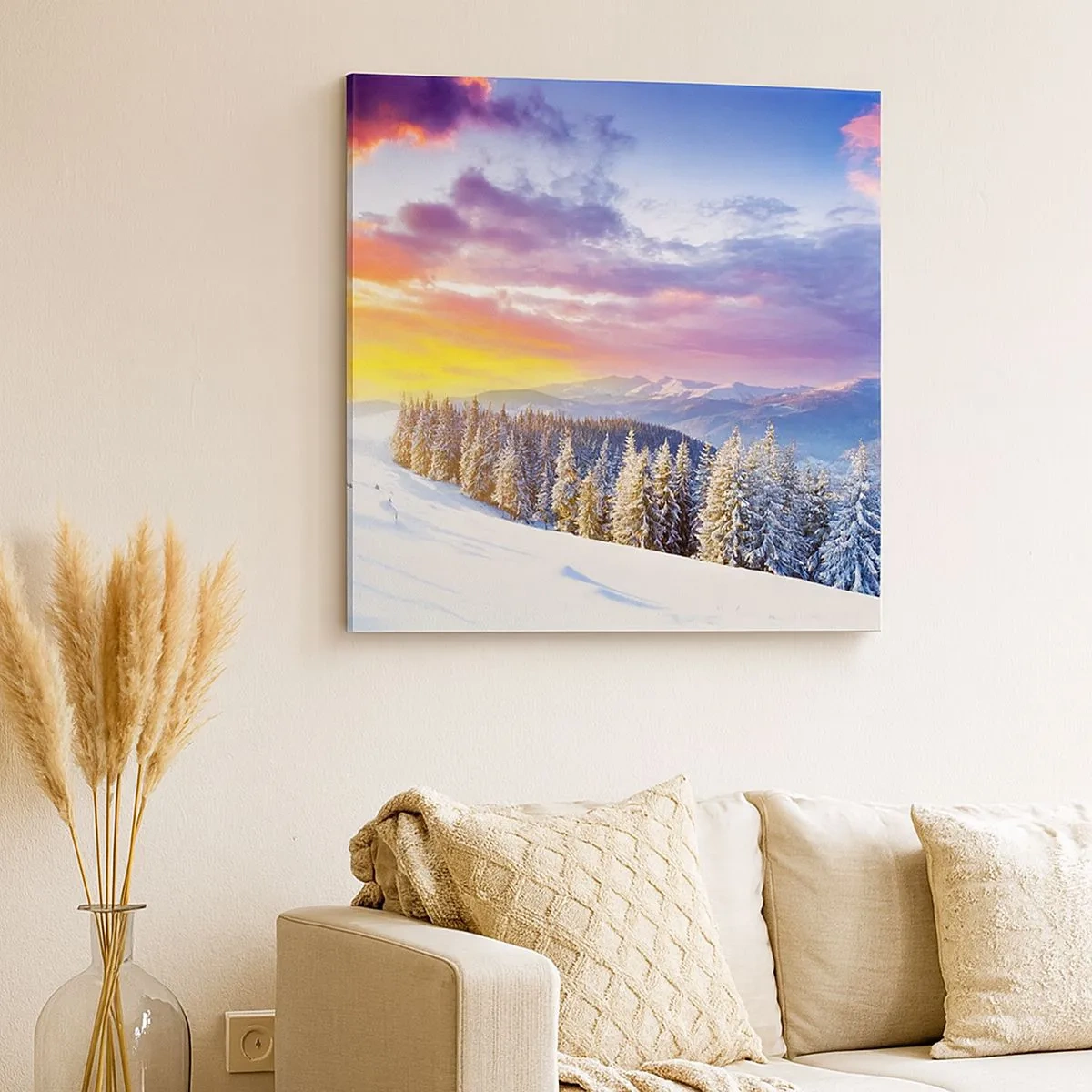 Canvastavla - Bild på duk - Mitt på blanka dagen - 30x30 cm