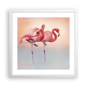 Affisch i vit ram - I solnedgångens färg - 40x40 cm