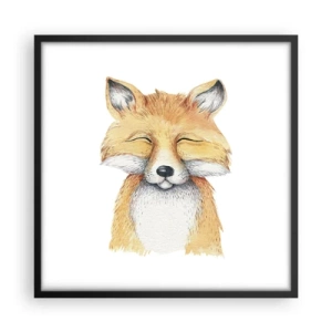 Affisch i svart ram - Rävens humör - 50x50 cm