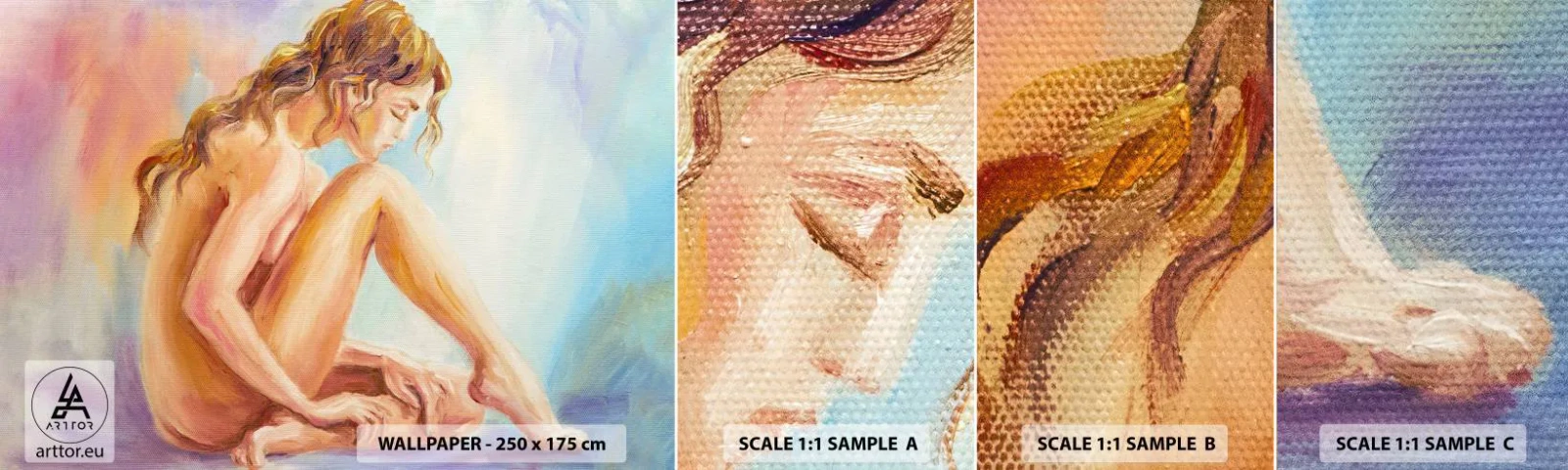 Fototapet Prov Standard Eco - Kärlekens akt - Kvinna, Kropp, Modell - 100x30 cm