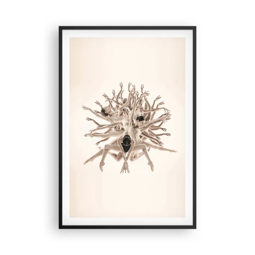 Affisch i svart ram - Blommar i dansen - 61x91 cm