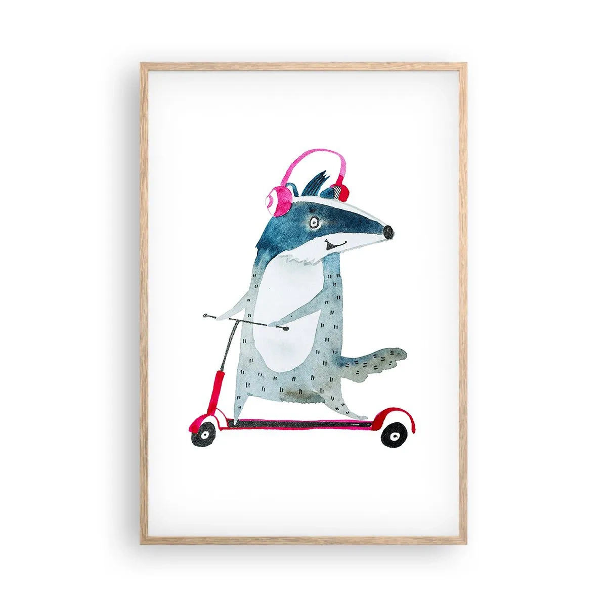 Affisch i ram av ljusek - Grävlingens glädje - 61x91 cm