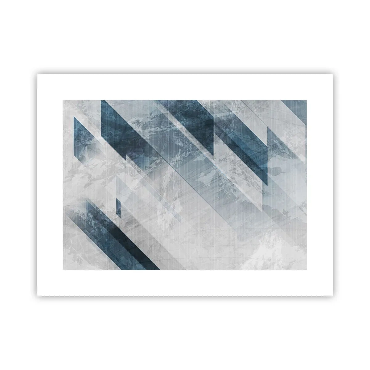 Affisch - Tredimensionell komposition – gråhetens rörelse - 40x30 cm