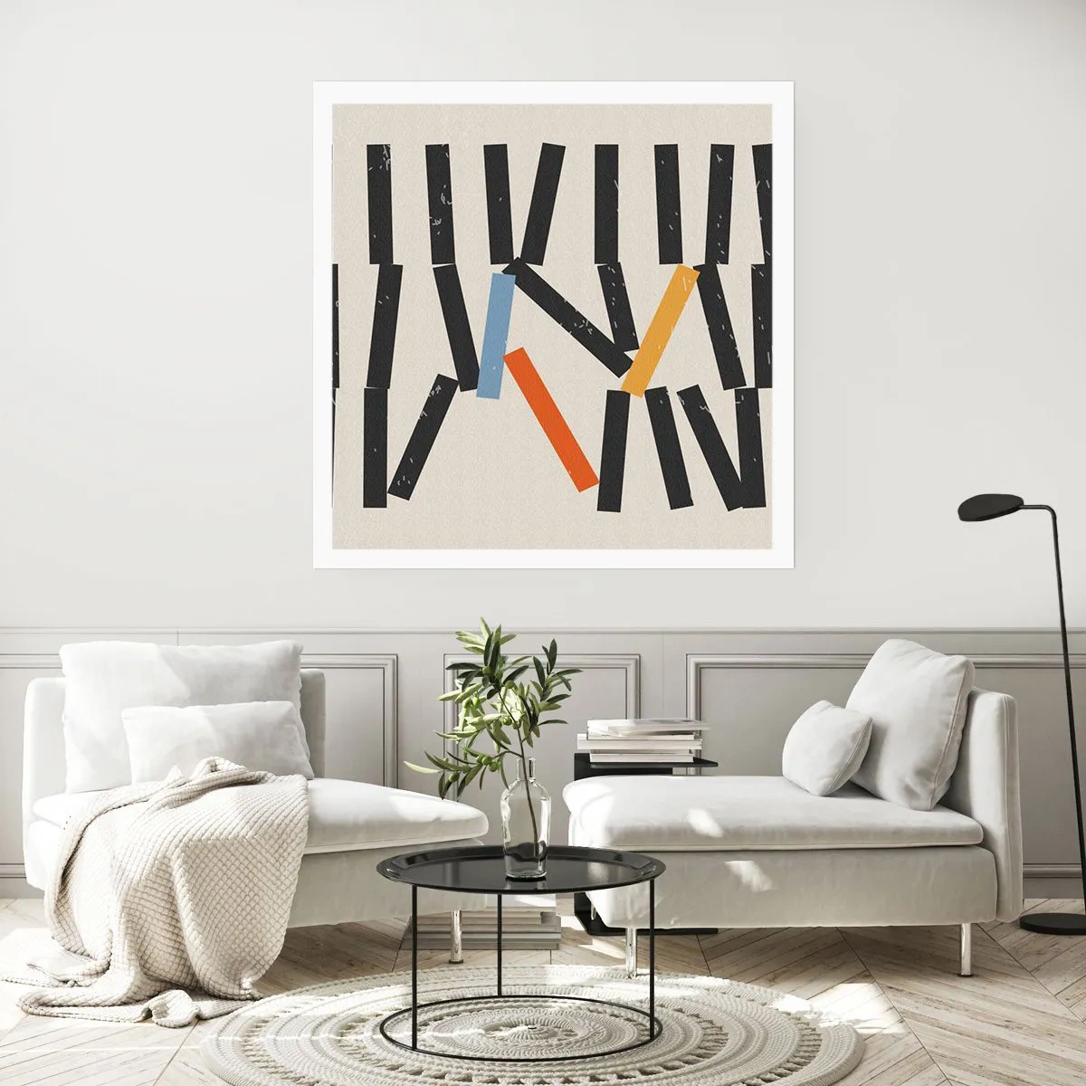 Affisch - Domino - komposition - 50x50 cm