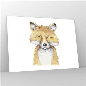 Glastavla - Bild på glas - Rävens humör - 100x70 cm