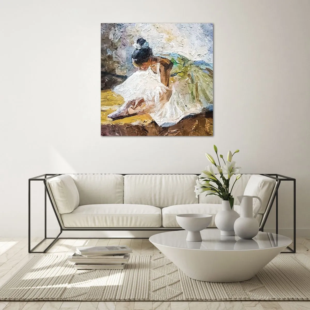 Glastavla - Bild på glas - Från Degas tavla - 70x70 cm