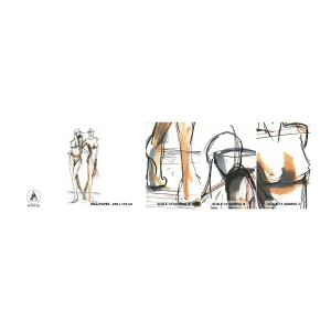 Fototapet Prov Standard Eco - Charmens studie - Grafik, Mode, Modern konst - 100x30 cm