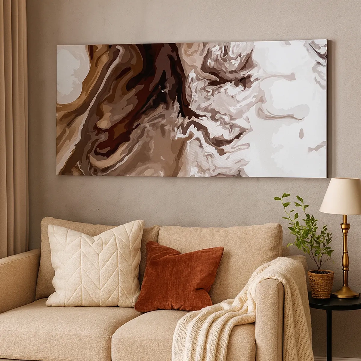 Canvastavla - Bild på duk - Färgabstraktion - 30x30 cm