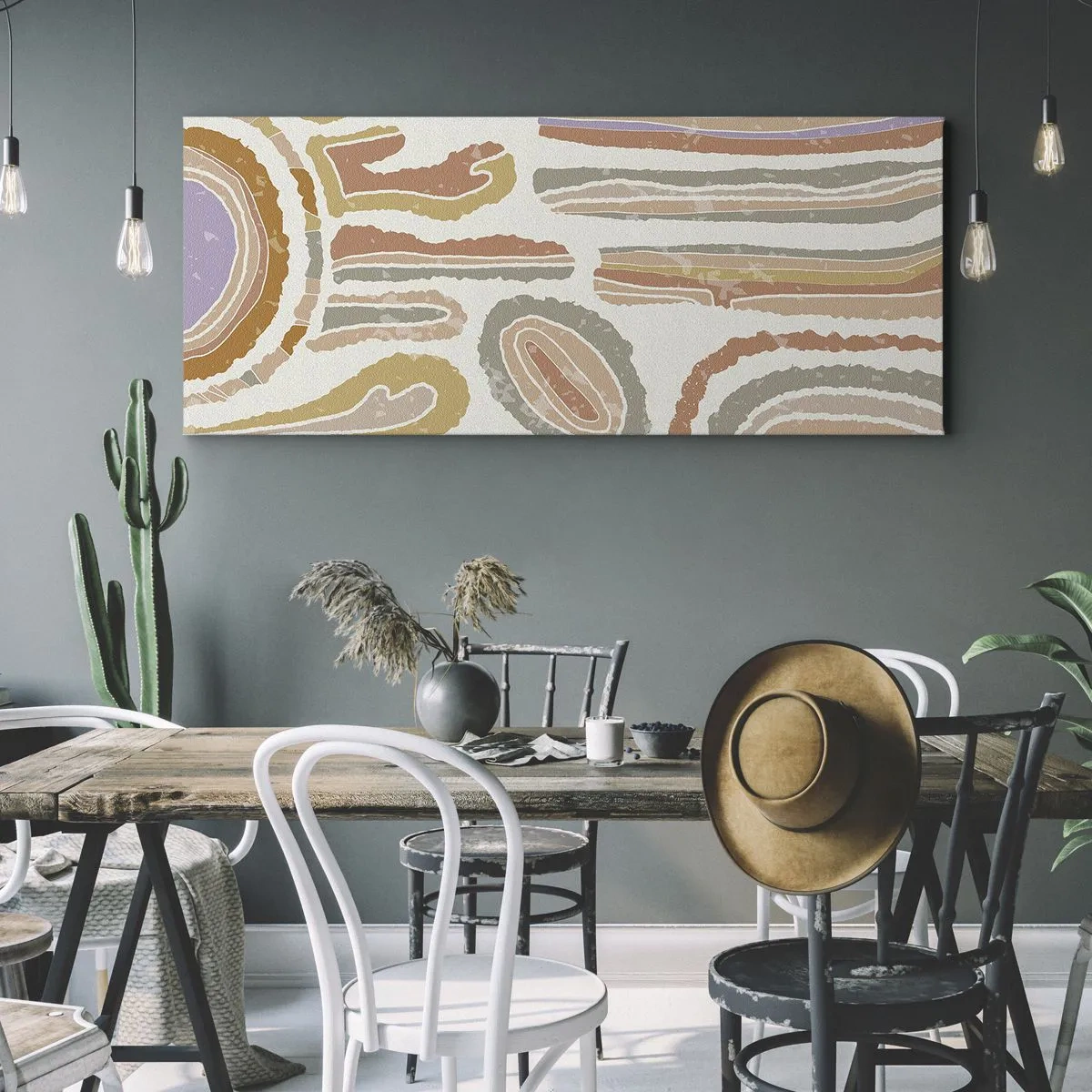 Canvastavla - Bild på duk - Färgglada tvärsnitt - 100x40 cm