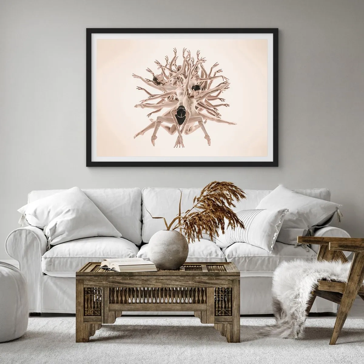 Affisch i svart ram - Blommar i dansen - 91x61 cm
