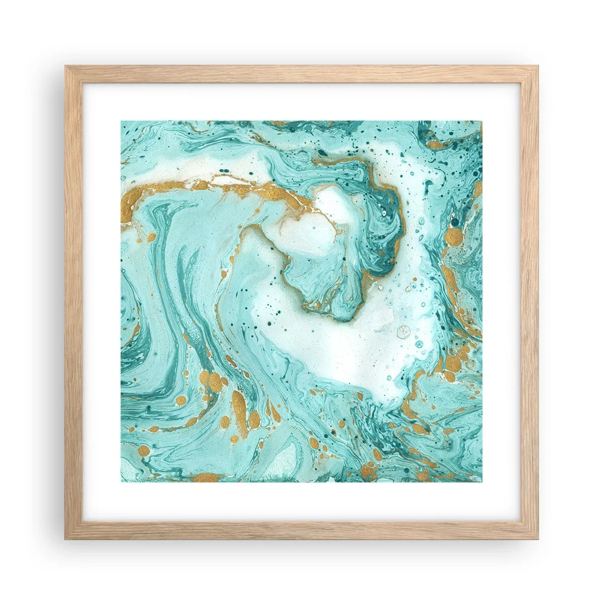 Affisch i ram av ljusek - Under stora vågen från Edo-tiden - 40x40 cm