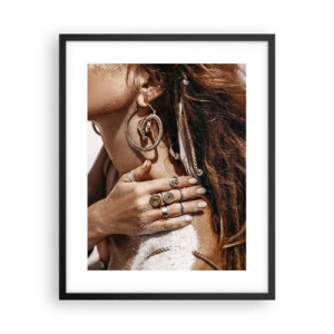 Affisch i svart ram - Vilda strandens drottning - 40x50 cm