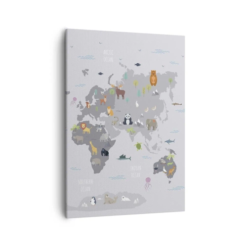 Canvastavla - Bild på duk - Säg varifrån du är... - 50x70 cm