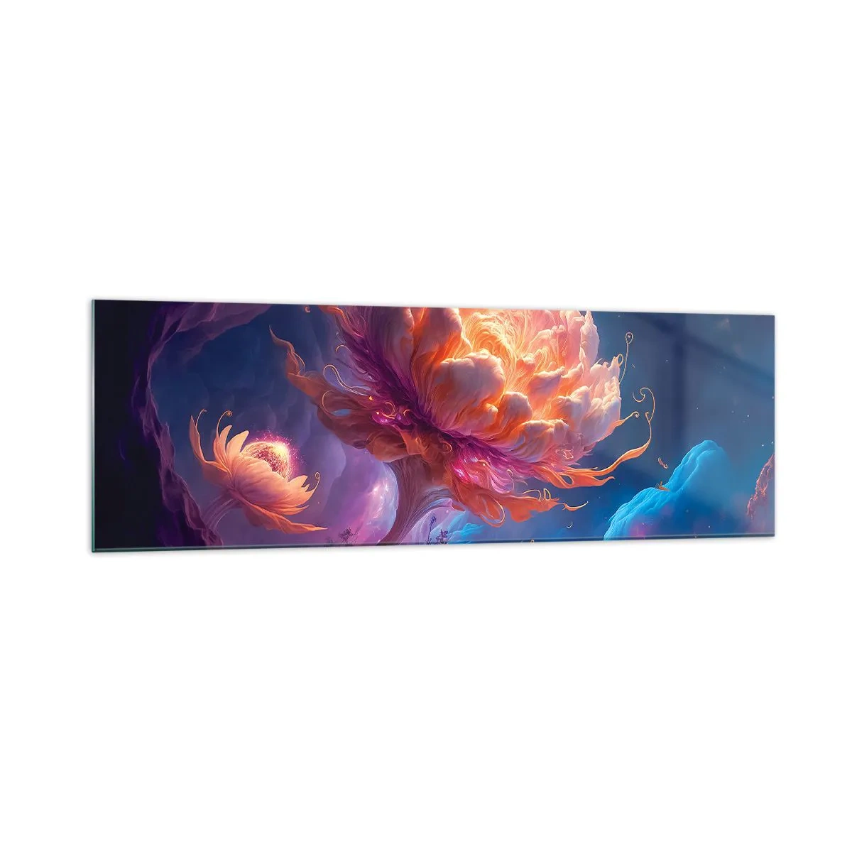 Glastavla - Bild på glas - En annan värld - 160x50 cm