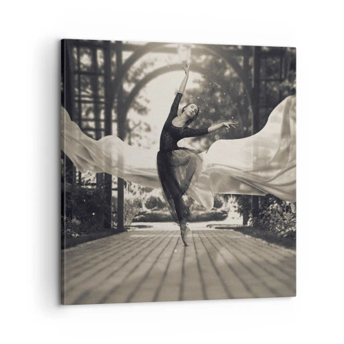 Canvastavla - Bild på duk - Trädgårdsandens dans - 60x60 cm