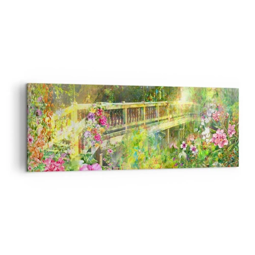 Canvastavla - Bild på duk - Vårsuckarnas bro - 140x50 cm