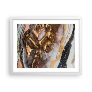Affisch i vit ram - Jordens element - 50x40 cm