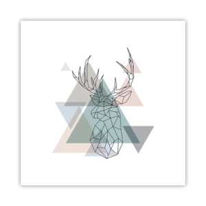 Affisch - I en geometrisk skog - 30x30 cm