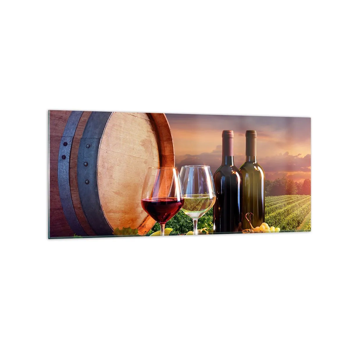 Glastavla - Bild på glas - Här smakar livet - 120x50 cm