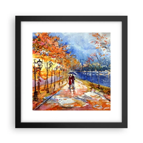 Affisch i svart ram - Tillsammans mot tidens gräns - 30x30 cm