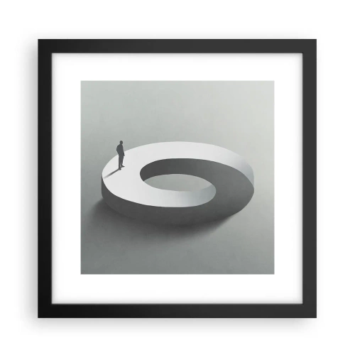 Affisch i svart ram - Och försök att vara klok - 30x30 cm