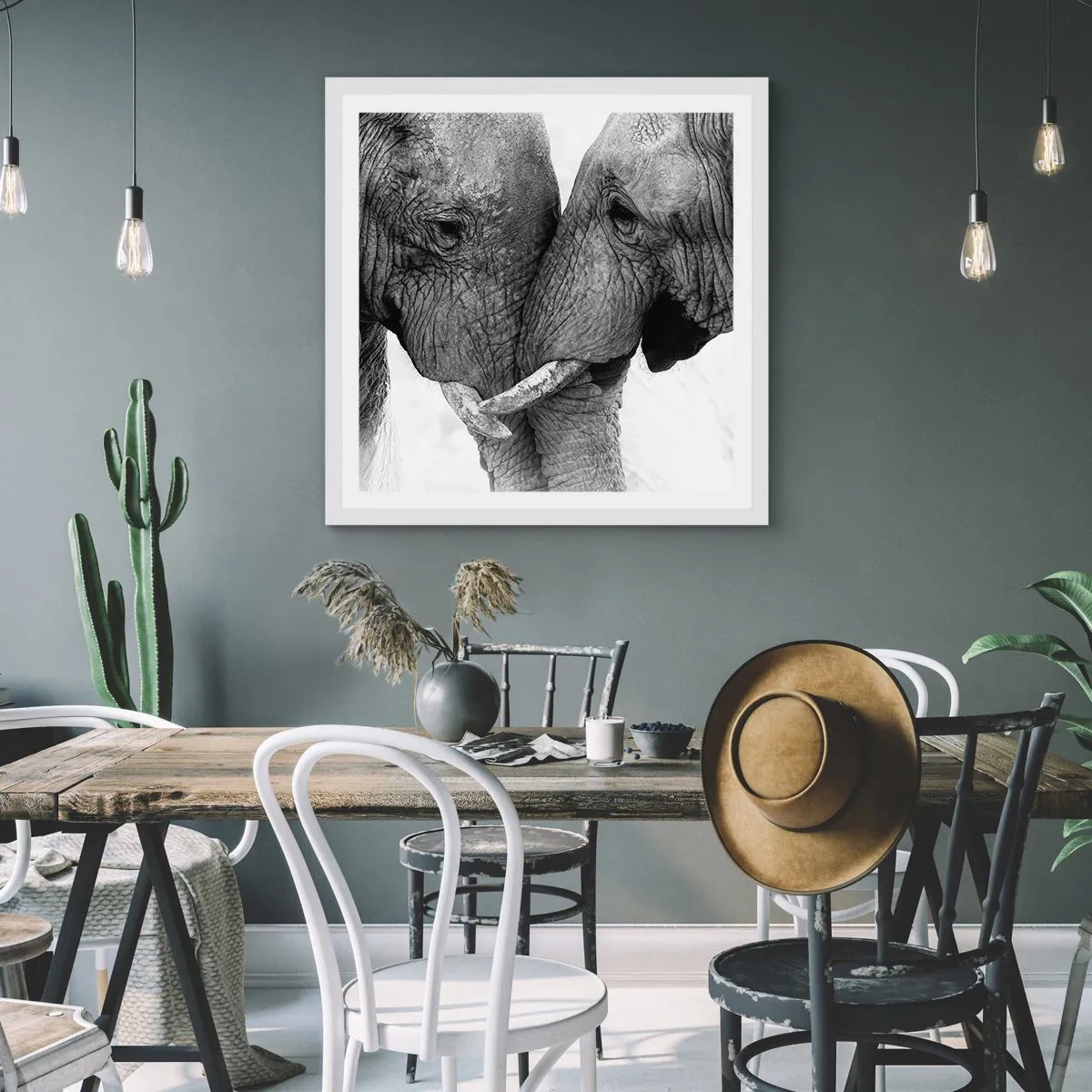 Affisch i vit ram - Hjärtlig bekännelse - 60x60 cm