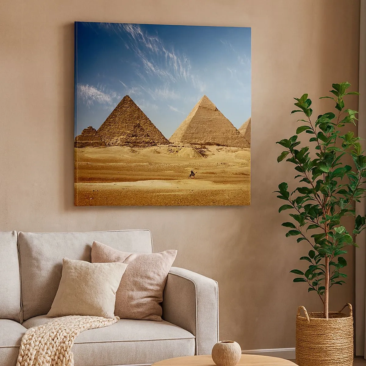 Canvastavla - Bild på duk - 40 sekler tittar på oss - 30x30 cm