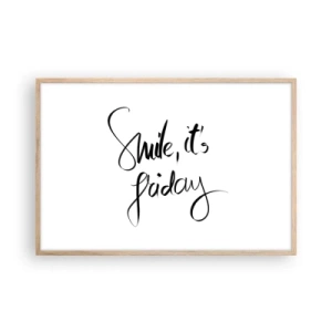 Affisch i ram av ljusek - Riktig glädje - 91x61 cm