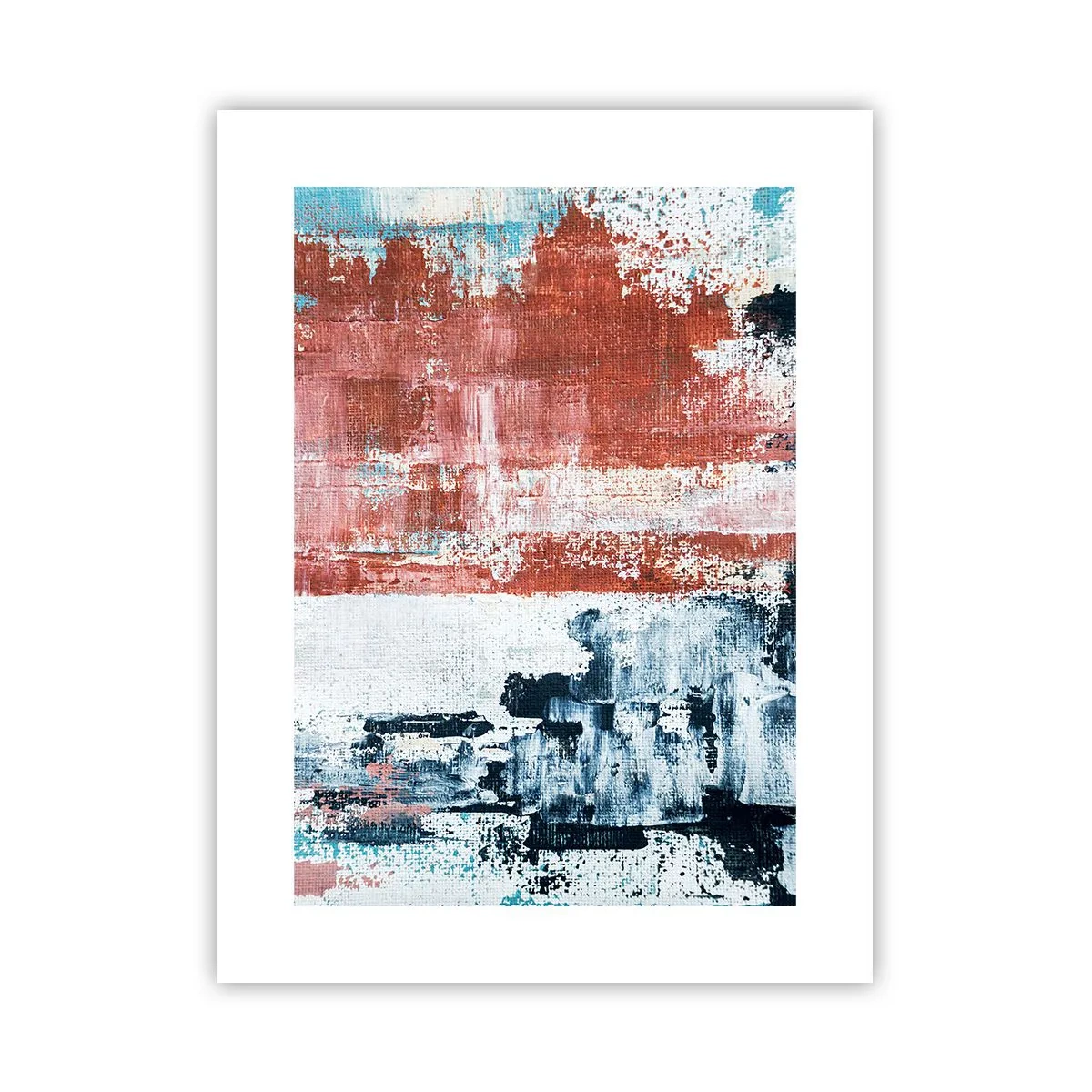 Affisch - Abstrakt halvt om halvt - 30x40 cm