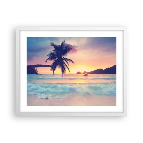 Affisch i vit ram - En kväll i viken - 50x40 cm