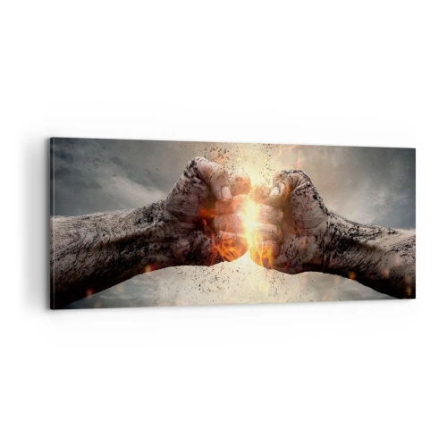 Canvastavla - Bild på duk - Stå upp och kämpa - 100x40 cm