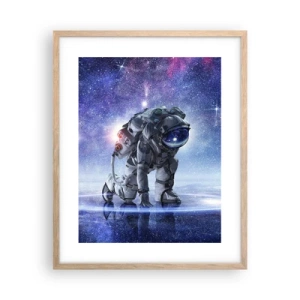 Affisch i ram av ljusek - Stjärnig himmel över mig - 40x50 cm