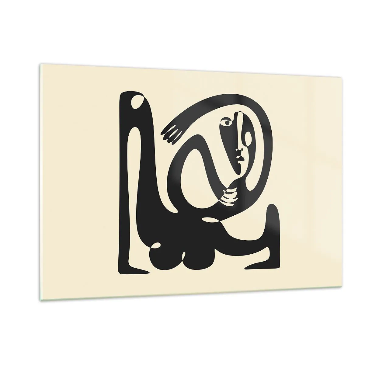 Glastavla - Bild på glas - Nästan Picasso - 120x80 cm