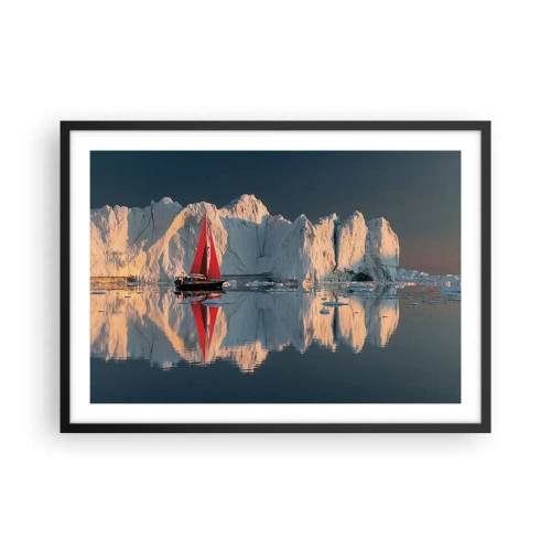 Affisch i svart ram - I världens ände - 70x50 cm