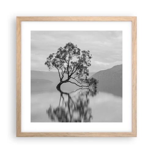 Affisch i ram av ljusek - Det finns ett land - 40x40 cm