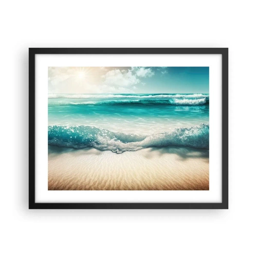 Affisch i svart ram - Lugnet i havet - 50x40 cm