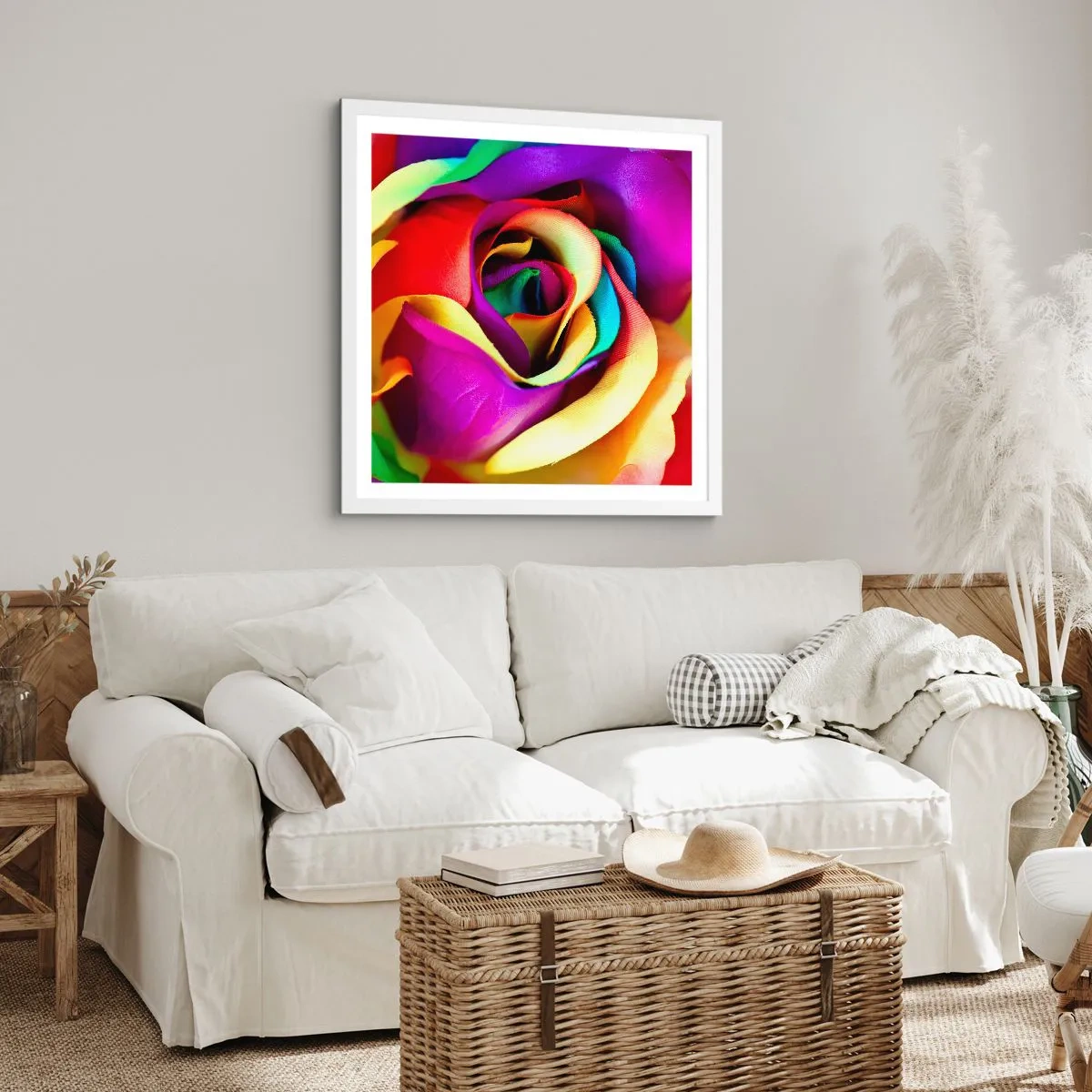 Affisch i vit ram - Det är omöjligt - 60x60 cm