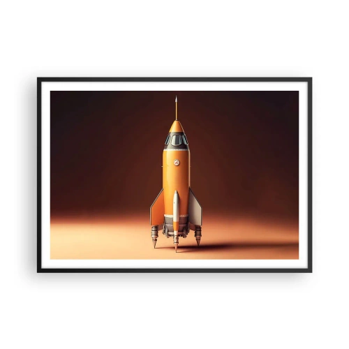 Affisch i svart ram - Det börjar med en dröm - 100x70 cm