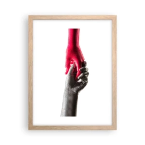 Affisch i ram av ljusek - Tillsammans, dock annorlunda - 30x40 cm