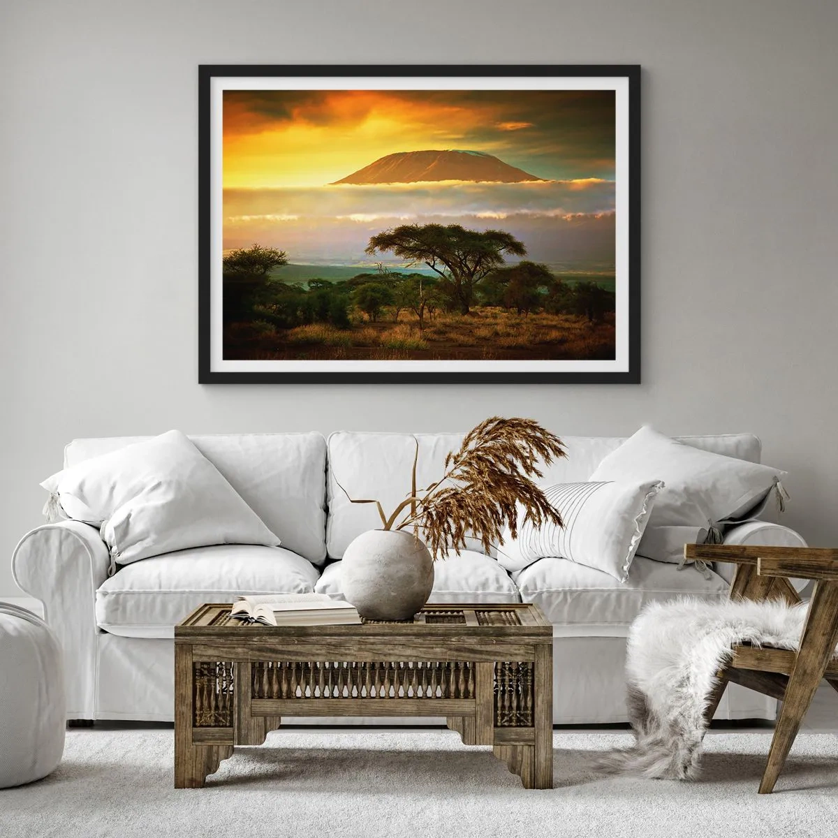 Affisch i svart ram - Resenärens dröm - 100x70 cm
