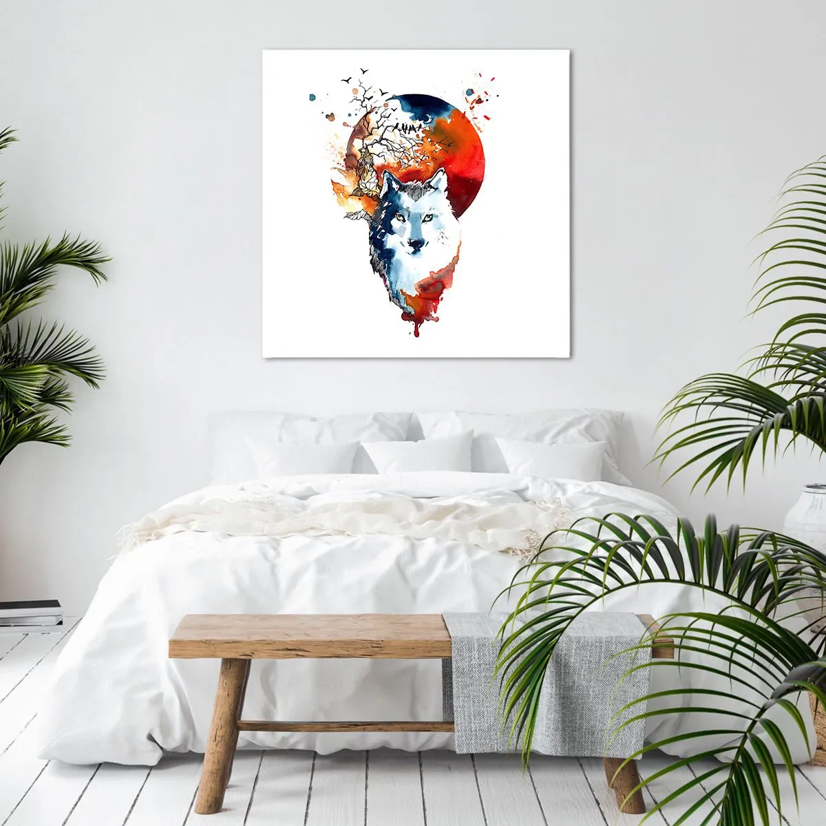 Canvastavla - Bild på duk - Näsa mot näsa med naturen - 70x70 cm