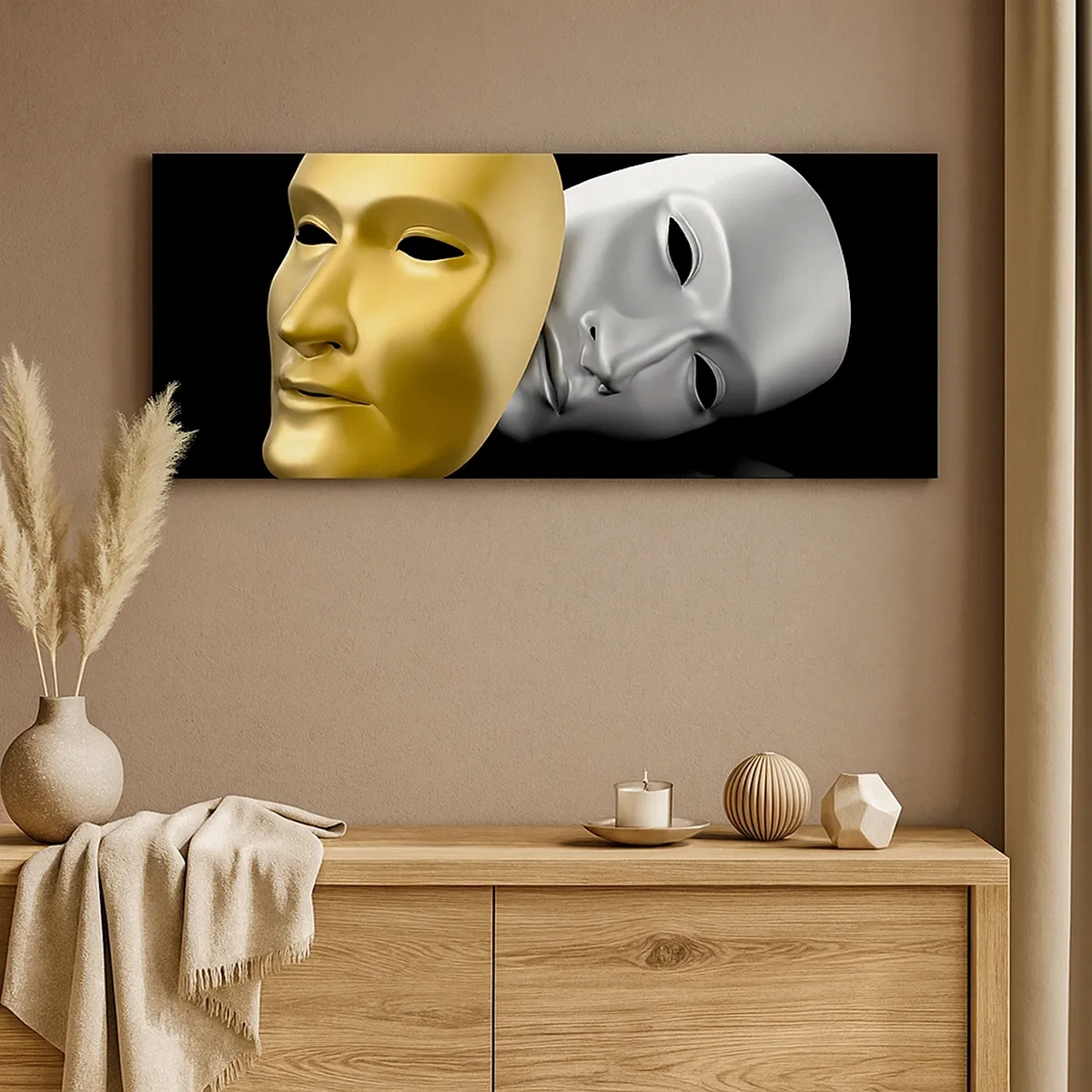 Canvastavla - Bild på duk - Livet är teater - 30x30 cm